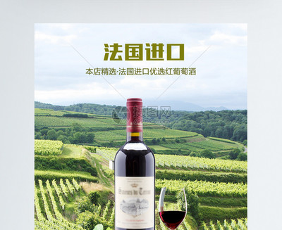 法國進(jìn)口優(yōu)選紅酒促銷淘寶詳情頁